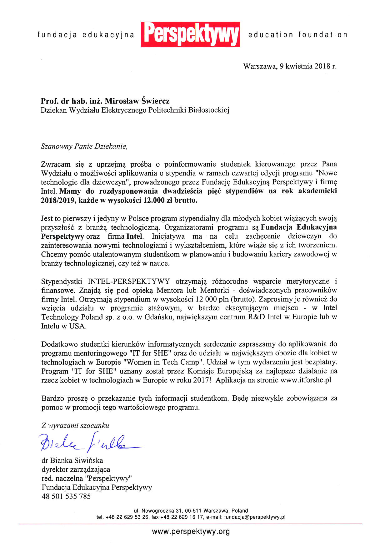 Nowe technologie dla dziewczyn - skan pisma